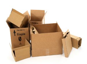 Différents modèles de cartons de déménagement